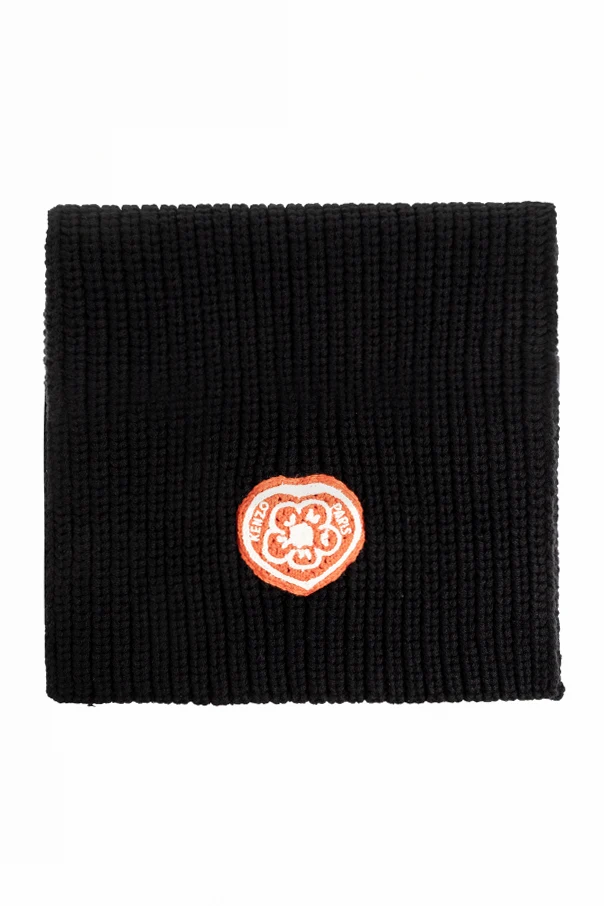 BLACK Scarf with logo