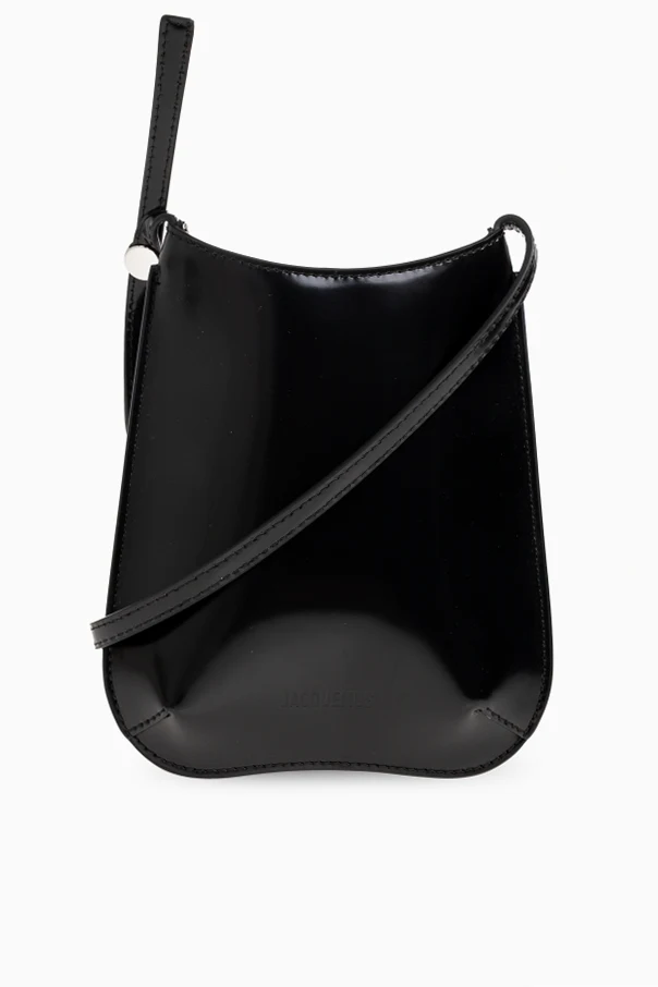 BLACK 'Bisou' phone case with a strap