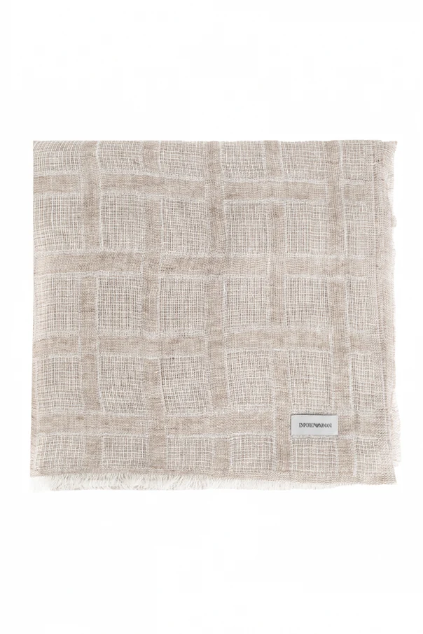 beige Scarf with Lurex Thread