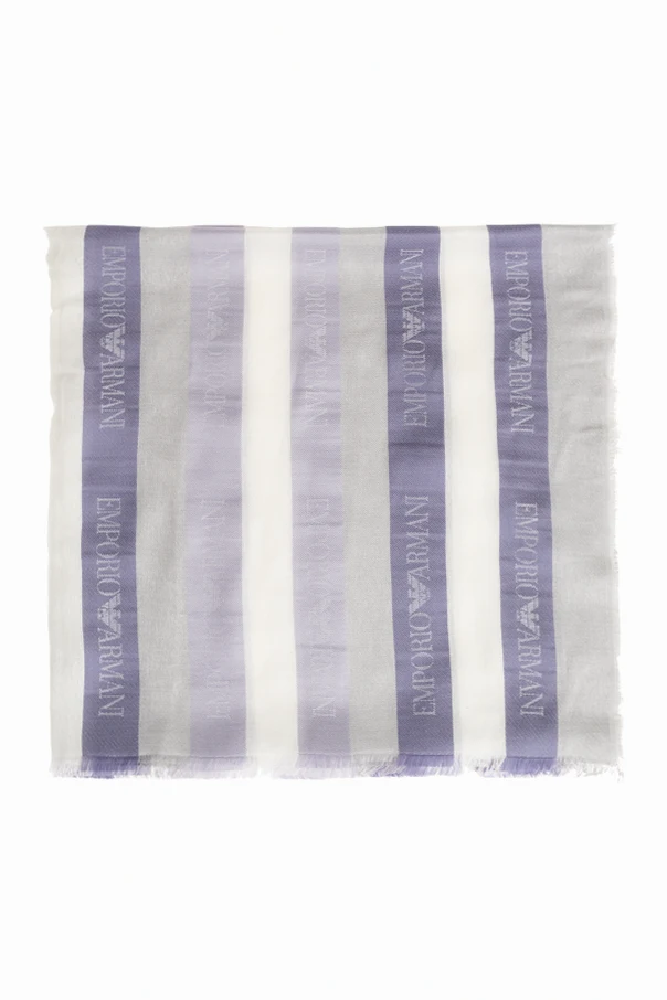 BLUE Scarf with striped pattern