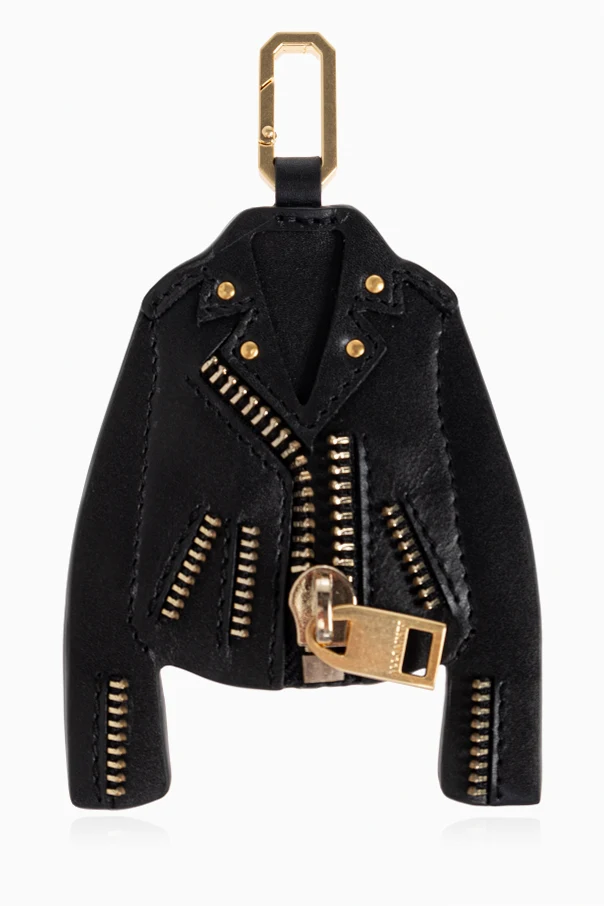 CZARNY Skórzany brelok ‘Balfern’