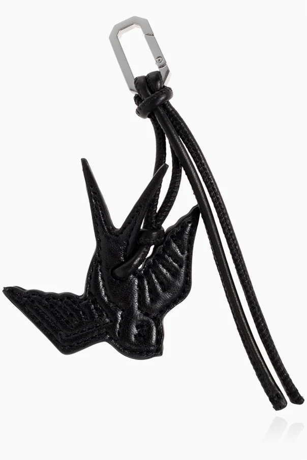 CZARNY Skórzany brelok ‘Swallow’