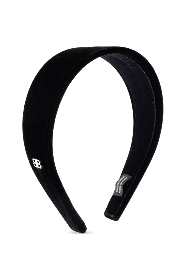 SCHWARZ Stirnband mit Logo