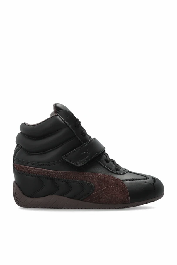 BRĄZOWY Buty sportowe `Speedcat Wedge` na koturnie