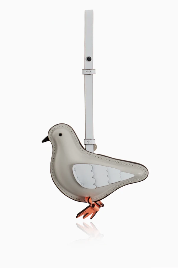 GREY Keychain with a dove motif