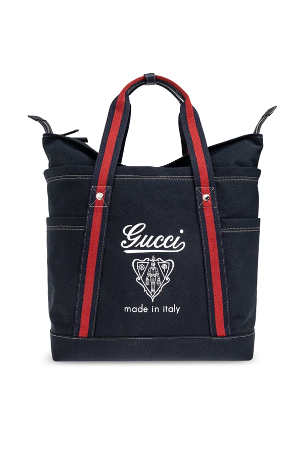 GRANATOWY Torba typu `shopper`