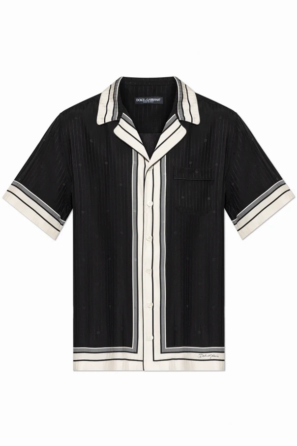 BLACK Silk short-sleeve shirt