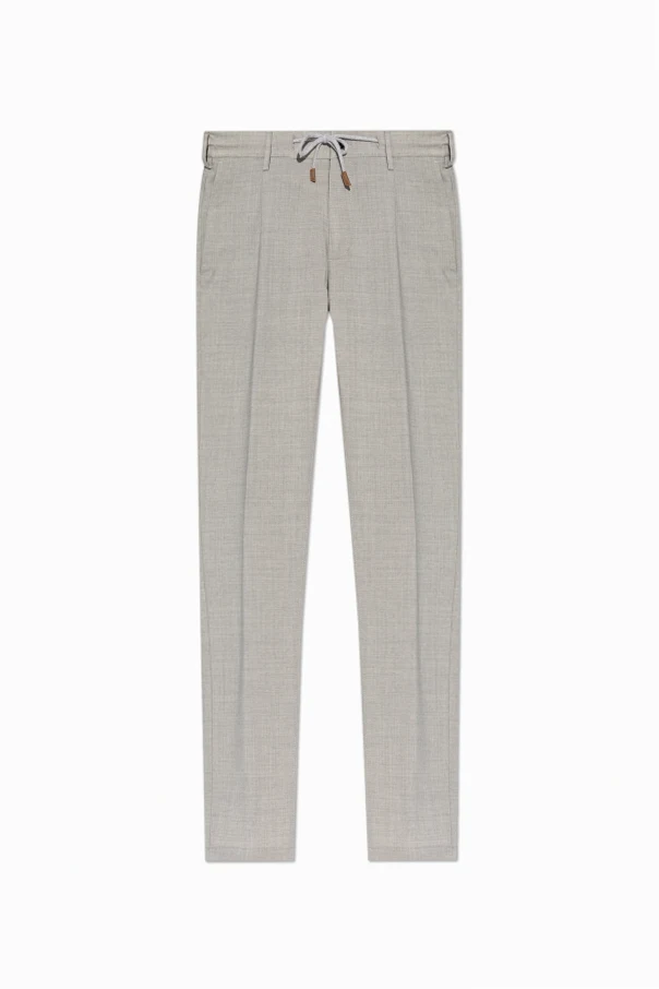 GREY Wool pants with tapered legs