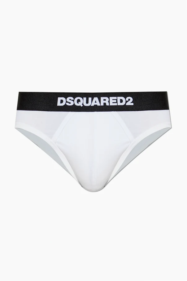 WHITE Cotton briefs with logo
