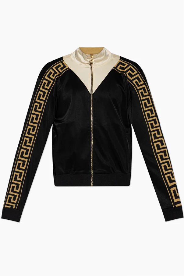 BLACK Sweatshirt with a stand-up collar