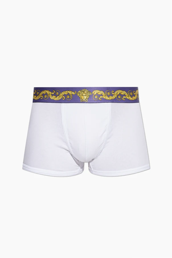 WHITE Cotton boxer shorts