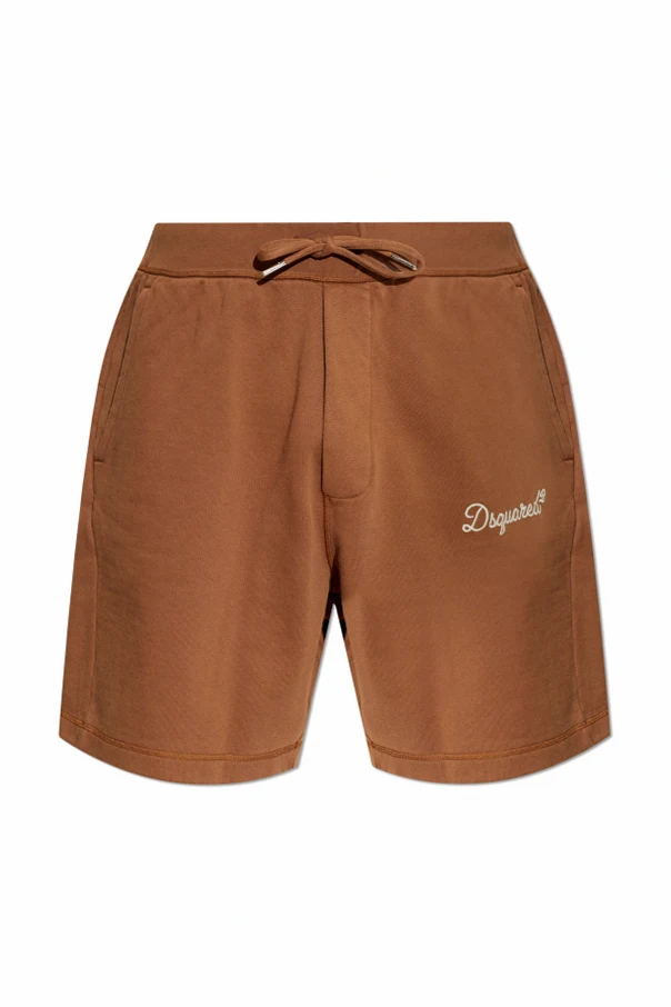 BRAUN Baumwollshorts mit aufgesticktem Logo