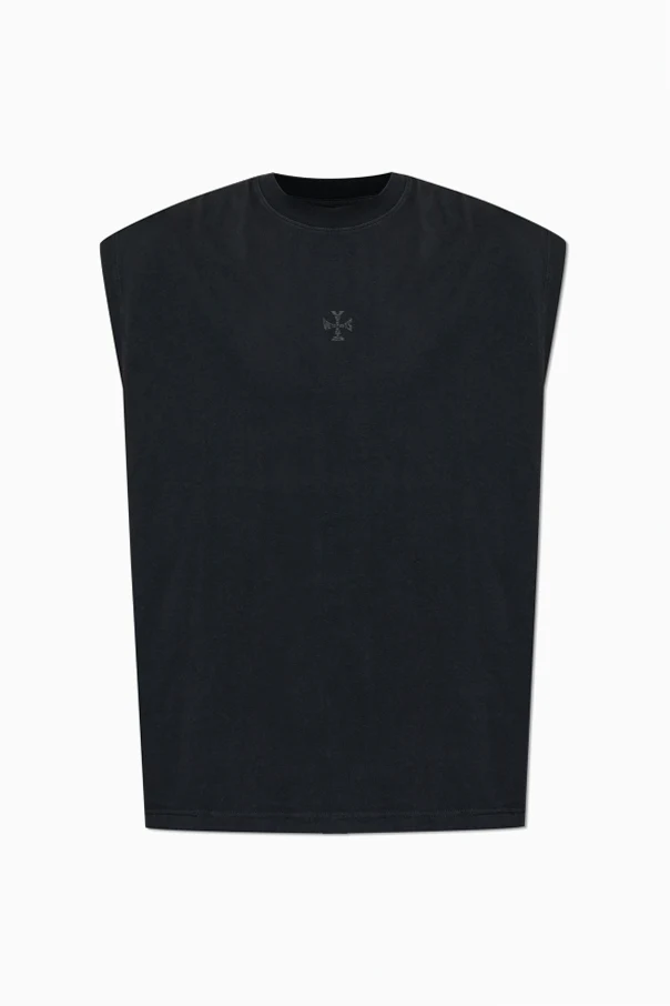 SCHWARZ Ärmelloses T-Shirt