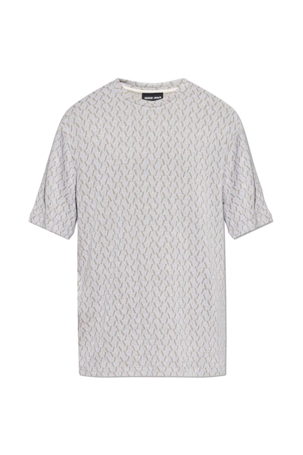 SZARY Wzorzysty t-shirt