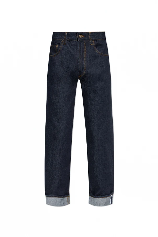 GRANATOWY Jeansy ‘Danny’ typu ‘straight’