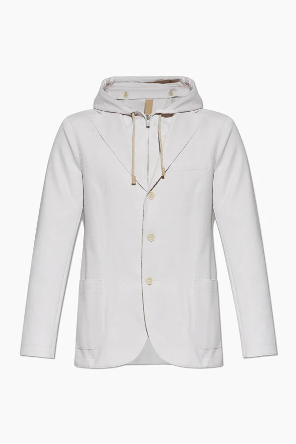 BEIGE Sakko mit doppeltem Schlitz