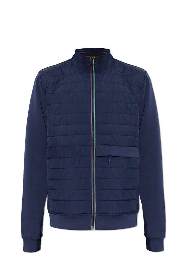 MARINEBLAU Sweatshirt mit gestepptem Vorderteil