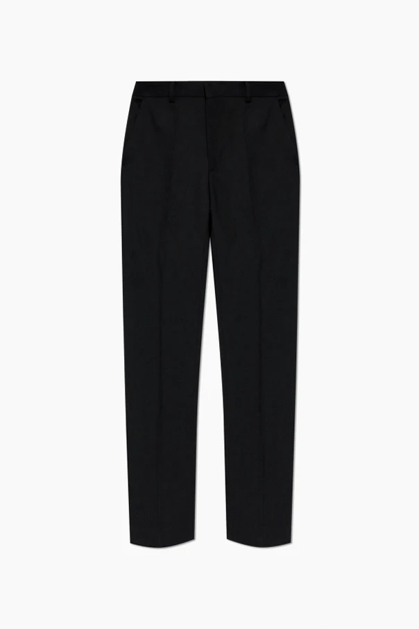 BLACK Creased trousers `P-AM-EPCI`