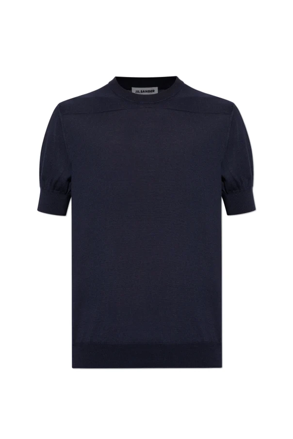 MARINEBLAU Woll-T-Shirt