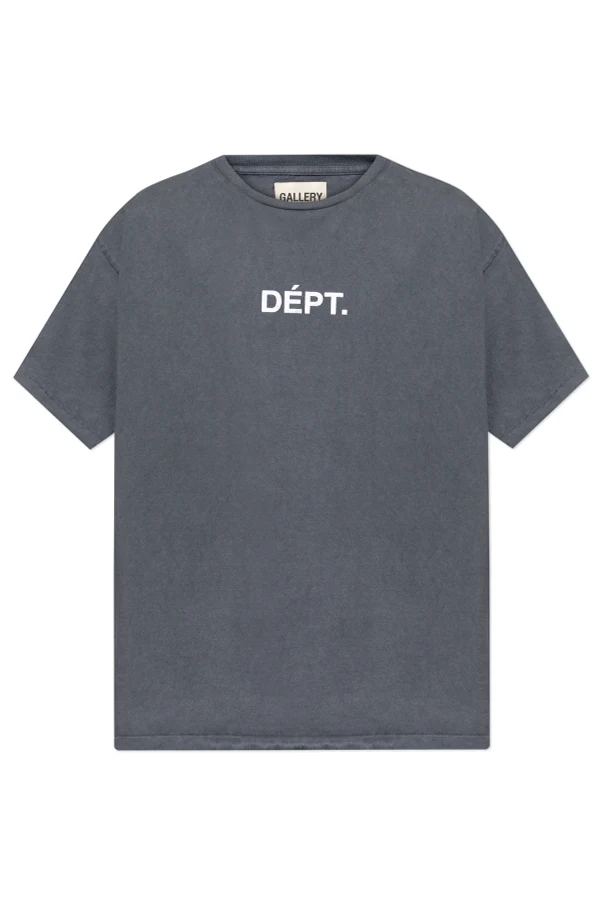 SZARY T-shirt z  nadrukiem