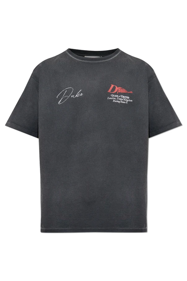 CZARNY T-shirt z logo