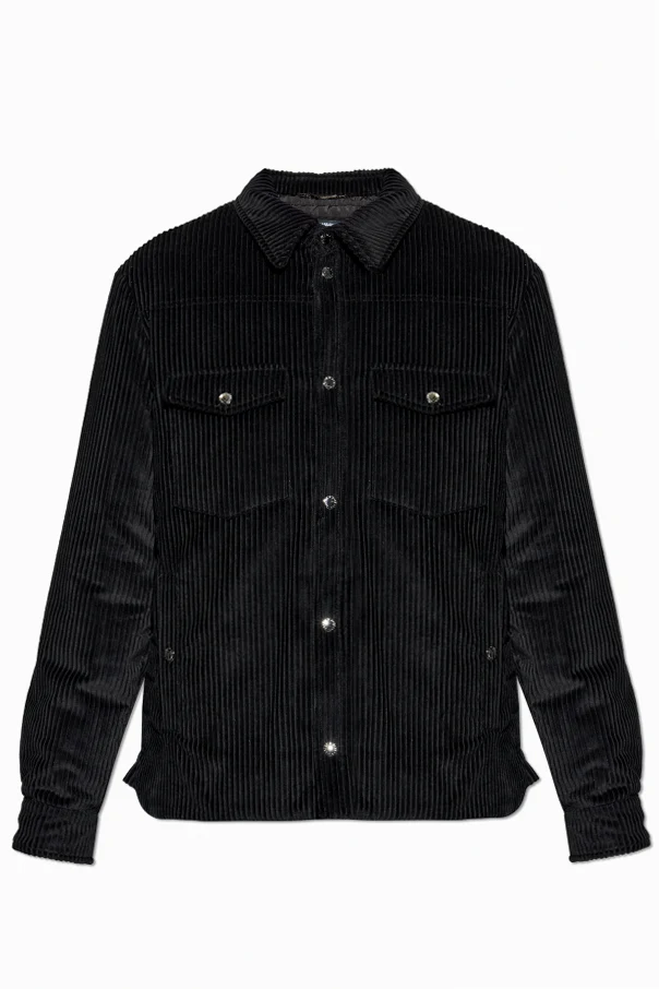 BLACK Insulated corduroy jacket