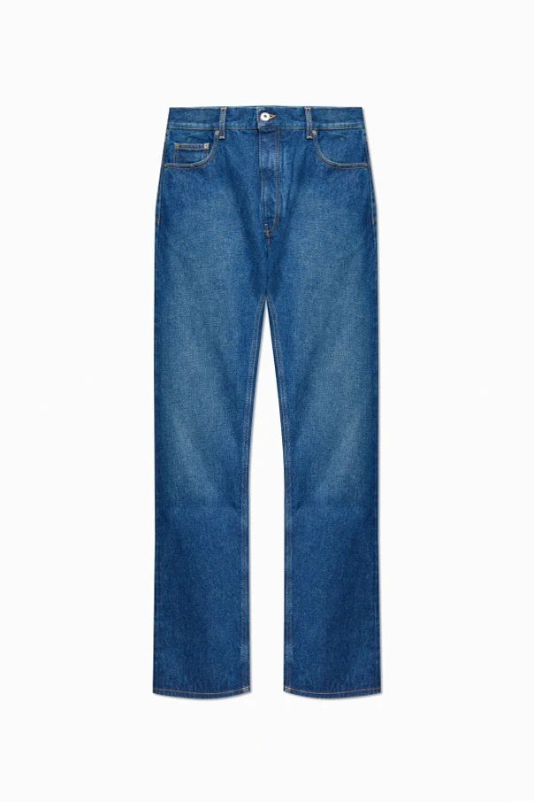 GRANATOWY Jeansy typu ‘straight’