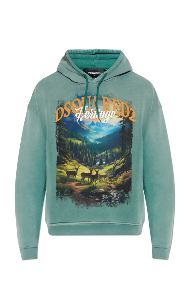 ZIELONY Bluza z nadrukiem