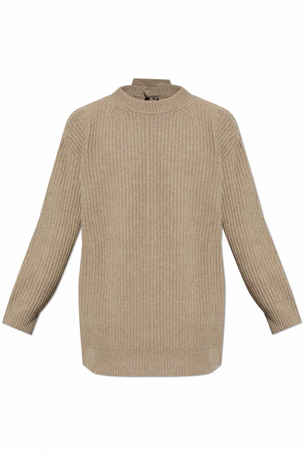 BEIGE Wollpullover mit Knopfverschluss
