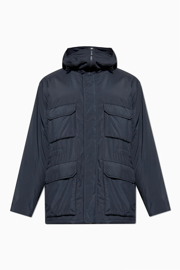 MARINEBLAU Gefütterte Jacke mit Kapuze