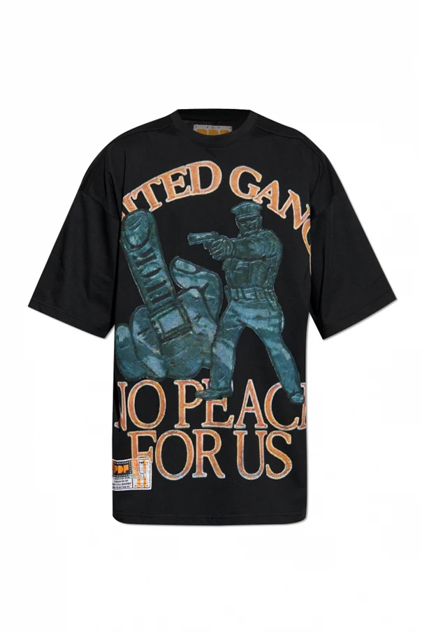 SCHWARZ T-Shirt mit Aufdruck