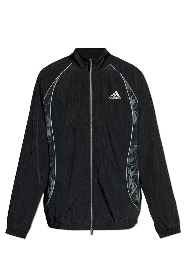 BLACK Nylon jacket with logo