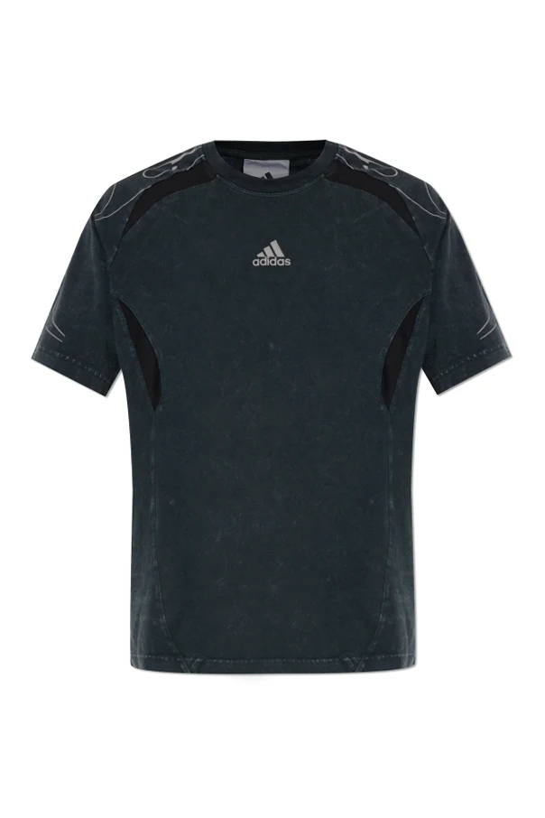 BLACK T-shirt with 'vintage' effect
