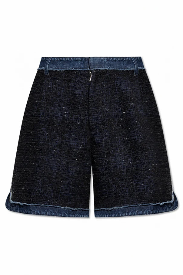 MARINEBLAU Shorts aus Materialmix