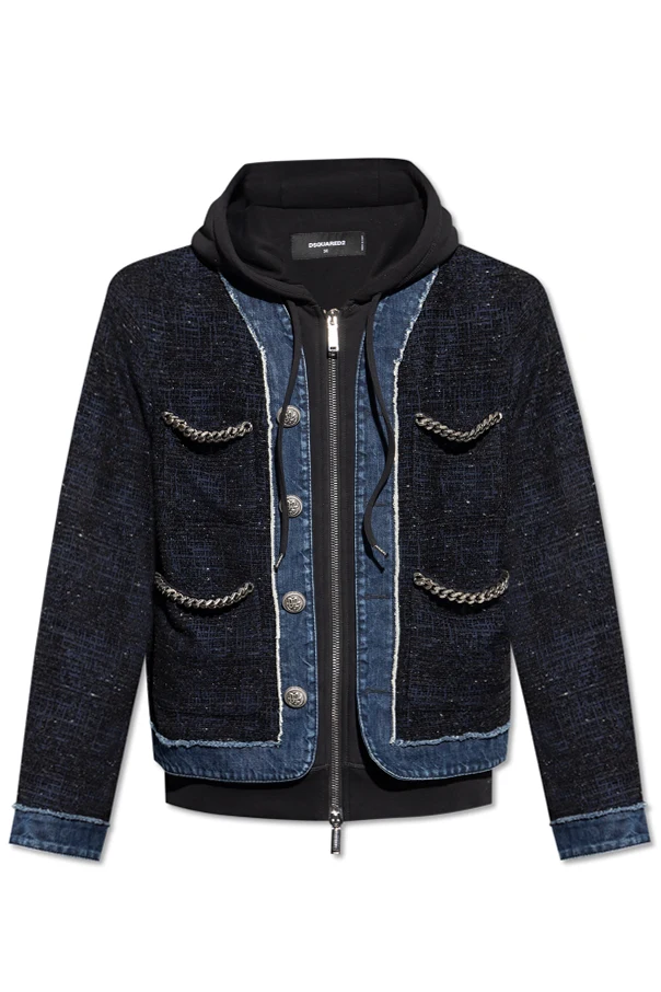 MARINEBLAU Jacke mit Kapuze
