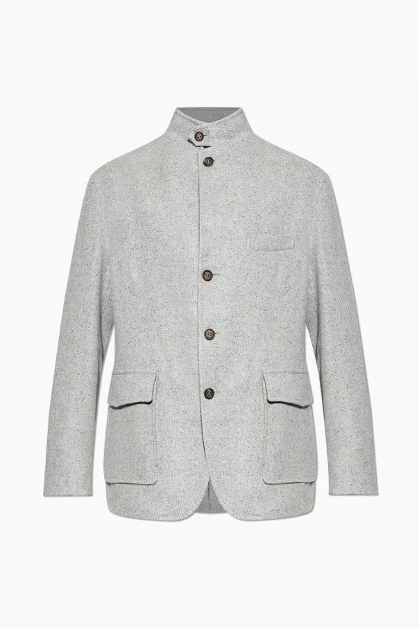 GRAU Sakko mit Stehkragen