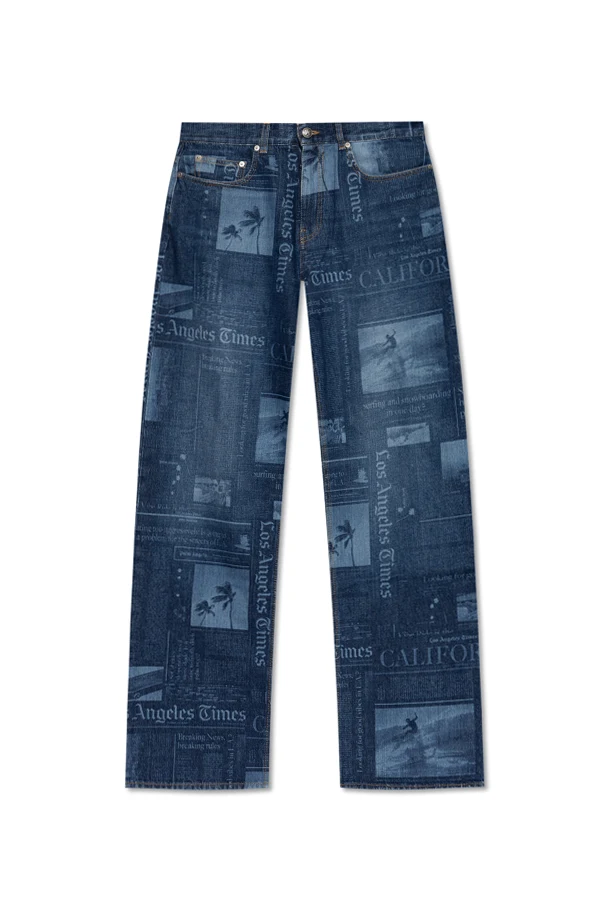 BLUE Patterned jeans