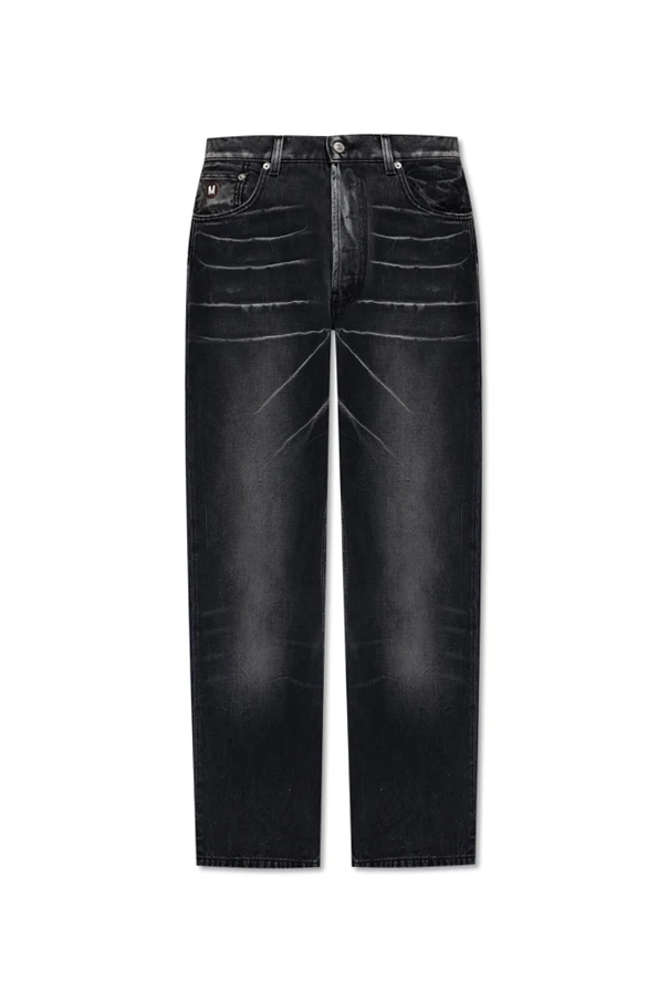 CZARNY Jeansy z prostymi nogawkami
