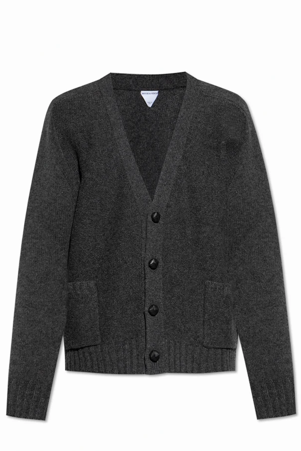 SZARY Kardigan z kieszeniami