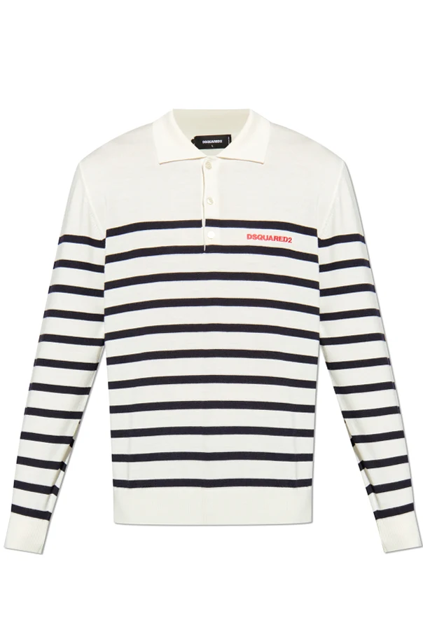 WEISS Wollpolo mit Logo