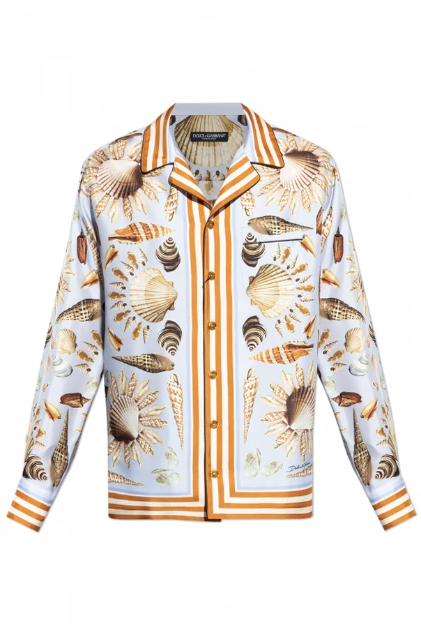MULTICOLOUR Silk shirt with shell motif