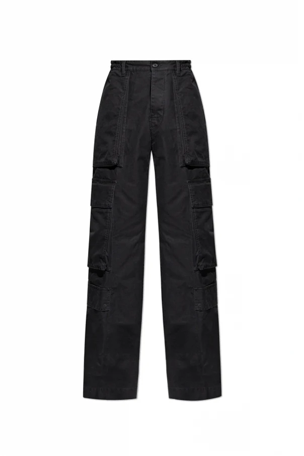 CZARNY Spodnie typu `cargo`