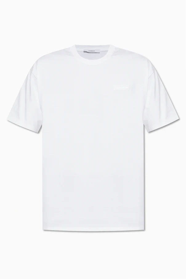 BIAŁY  T-shirt z naszywką z logo
