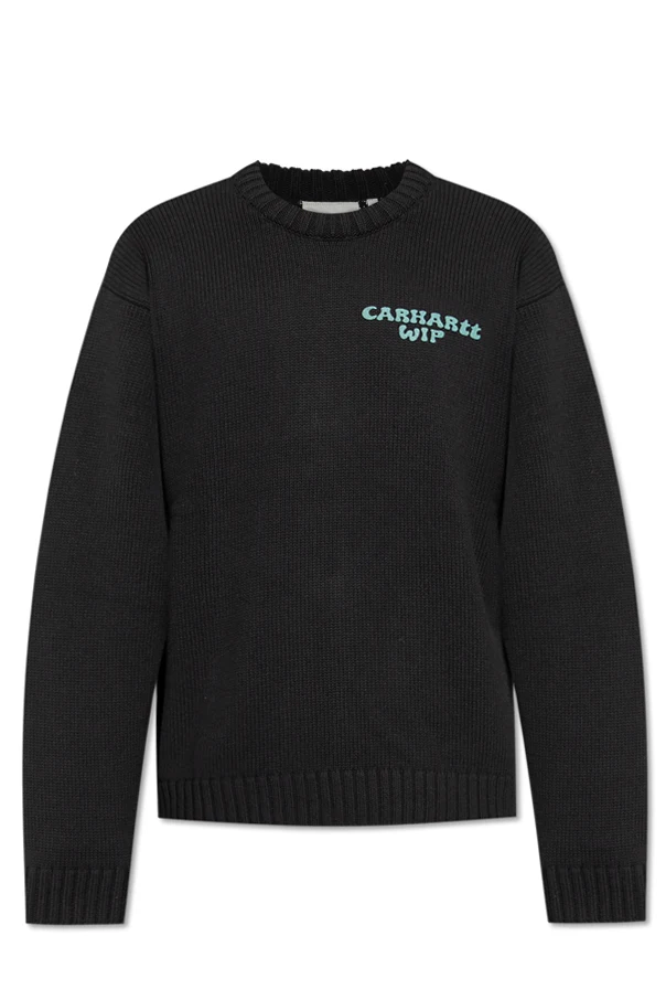 SCHWARZ Pullover mit Logo