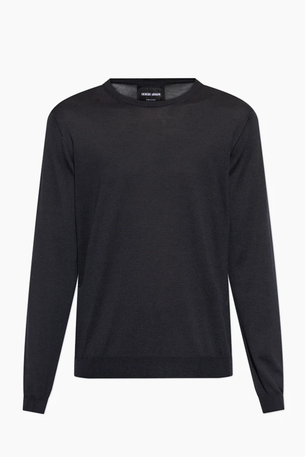 GRANATOWY Jedwabny sweter