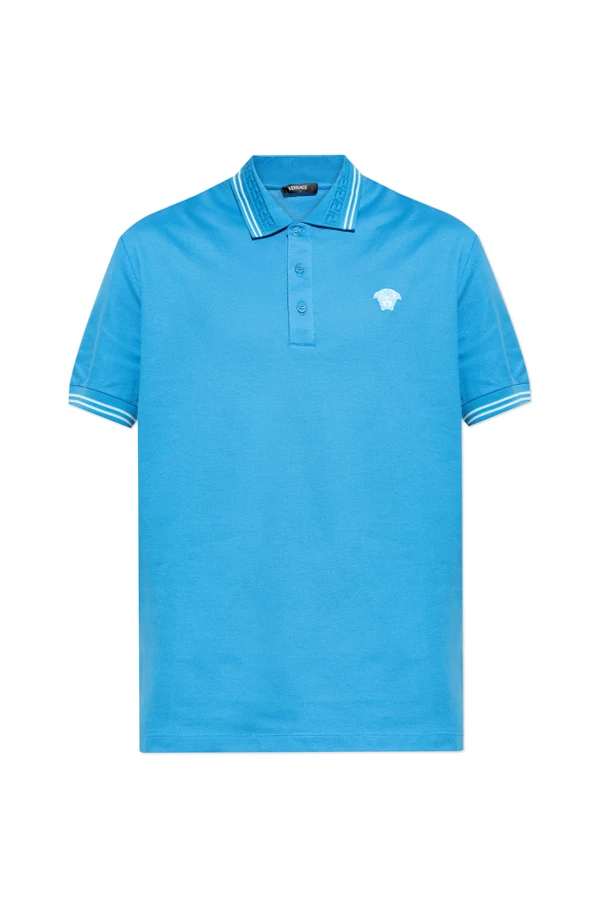 BLUE Polo with a characteristic Medusa head
