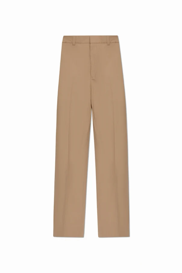 beige Creased trousers