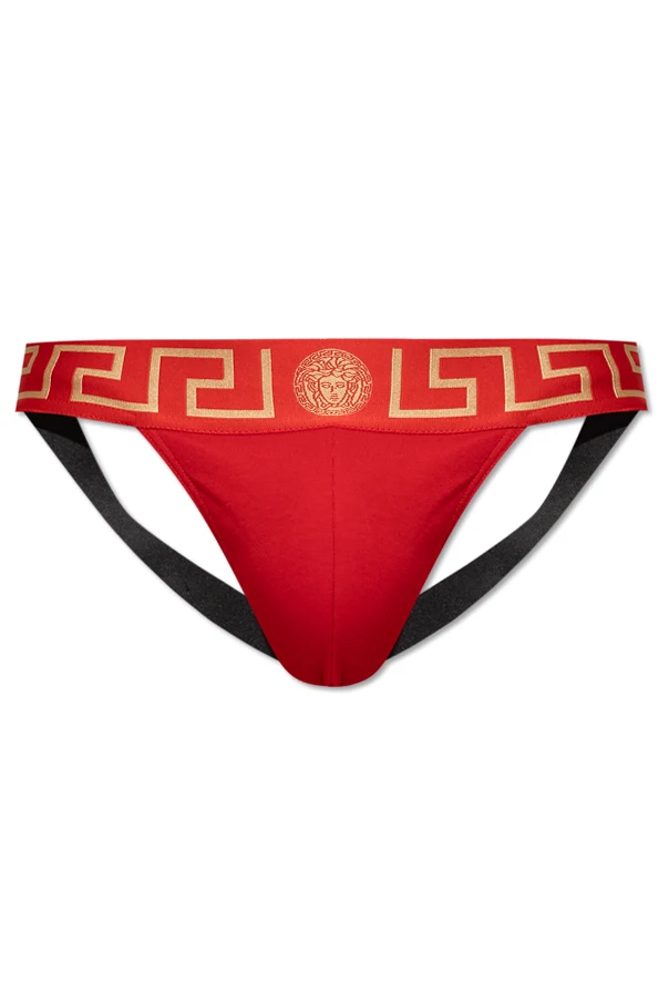 CZERWONY Bawełniane jockstrapy