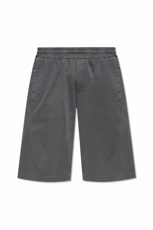 GREY Cotton shorts with logo appliqué