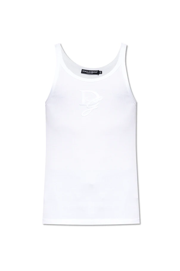 BLACK Ribbed sleeveless t-shirt